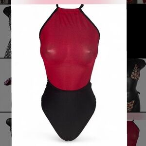Red and Black Bodysuit